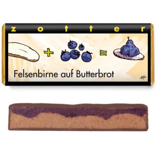 Felsenbirne auf Butterbrot