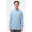 Flanellhemd mit Stehkragen - Light Blue