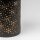 Windlicht 8x10cm SNOW, schwarz-gold, Eisenblech