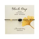 Wanting Schwarzer Onyx Armband Goldfarben