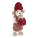 Maus weiß, Kleid & Präsent, 12 cm