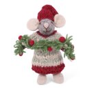 Maus grau, Girlande, 12 cm