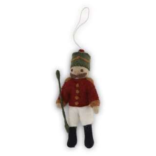 Nußknacker, rote Jacke, 11 cm