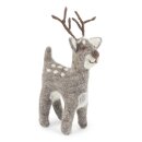 Rentier L grau, 17 cm
