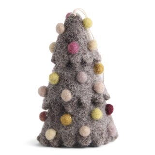 Christbaum grau, 9 cm