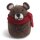 Braunbär mit Schal, 6 cm