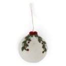 Christbaumkugel weiß, Girlande, Ø 6 cm