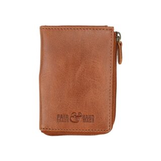 Kartenetui Vintage 10x7cm braun, Rindsleder