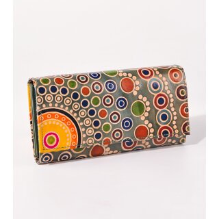 DAMENBÖRSE Kringel, Ziegenleder 19xH10cm