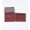 GELDBÖRSE weinrot, Rindsleder 13x9,5cm