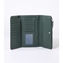 GELDBÖRSE moosgrün, Rindsleder 19x12cm