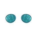 Ohrstecker mini, petrol blau, Capiz