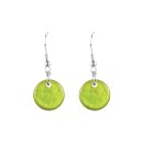 Ohrringe rund hellgrun, Capiz