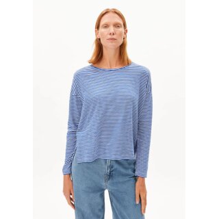 XIANAA STRIPE LONGSLEEVE oatmilk-dynamo blue XS