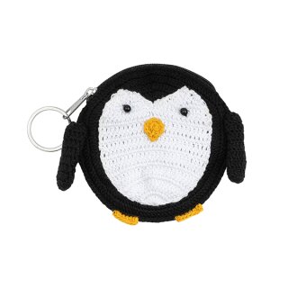 Hakeltaschchen PINGUIN mit Schlusselring verschiedene Farben