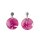 Ohrringe rund BLUTEN pink, Edelstahl