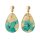Ohrringe Drop BLUTEN aqua, vergoldet