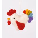ANHÄNGER Hahn, Filz, bunt, 8,5xH7cm