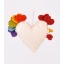 ANHÄNGER Hahn, Filz, bunt, 8,5xH7cm