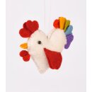 ANHÄNGER Hahn, Filz, bunt, 8,5xH7cm