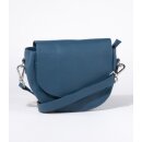 SATTELTASCHE petrol, Rindsleder H20 x B25 x T9,5cm