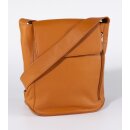 TASCHE Fächer orange, Rindsleder H30 x B27 x T10cm