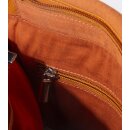 TASCHE Fächer orange, Rindsleder H30 x B27 x T10cm