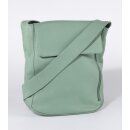TASCHE Fächer mint, Rindsleder H30 x B27 x T10cm