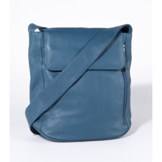 TASCHE Fächer petrol, Rindsleder H30 x B27 x T10cm