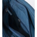 TASCHE Fächer petrol, Rindsleder H30 x B27 x T10cm