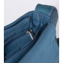 TASCHE Fächer petrol, Rindsleder H30 x B27 x T10cm