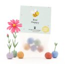 5 Blumenmurmeln im Tütchen "Bee Happy"