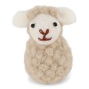 Schaf sitzend beige, 5,5 cm