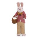 Hase XL weiß / Jacke, Fliege und Eierkorb, 27 cm