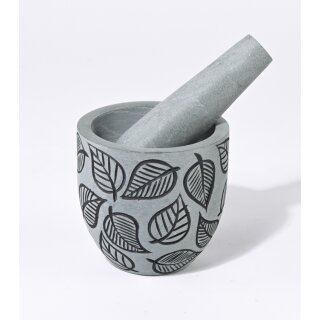 MÖRSER Blätter, Palewastein 9xH9cm