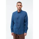 Langarmhemd KENT aus Leinen Blazing Blue