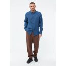 Langarmhemd KENT aus Leinen Blazing Blue