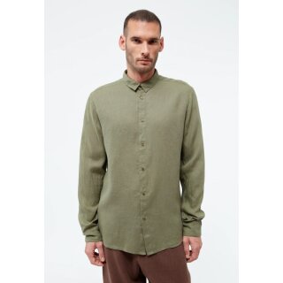 Langarmhemd KENT aus Leinen Faded Olive
