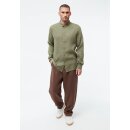 Langarmhemd KENT aus Leinen Faded Olive