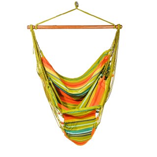 HÄNGESESSEL fixes Fußteil Yala, orange grün, BW 130x127