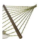 HÄNGEMATTE natur grün, mit Holz Baumwolle 320x128cm