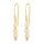Ohrringe Chalcedon creme, 22K vergoldet