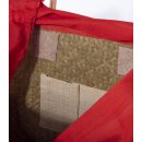 KORBTASCHE Blumenwiese rot, Raffia H40 x B50 x T25cm