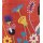 KORBTASCHE Blumenwiese rot, Raffia H40 x B50 x T25cm