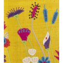 KORBTASCHE Blumenwiese gelb, Raffia H40 x B50 x T25cm