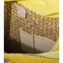 KORBTASCHE Blumenwiese gelb, Raffia H40 x B50 x T25cm