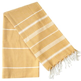 Fouta HAMMAM L weiß-goldgelb