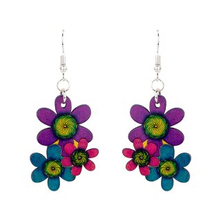 Ohrringe TRIPLE FLOWERS, Flaschenkurbis