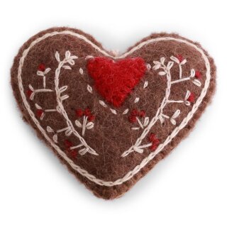 Lebkuchen Herz bestickt, 5 cm