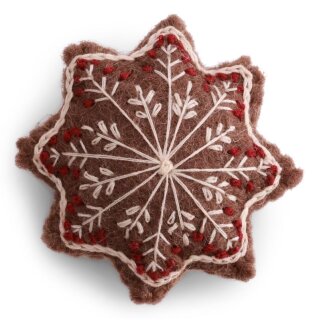 Lebkuchen Stern bestickt, 6 cm